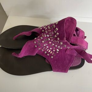 Steve Madden Purple Sandals with Embellished Straps